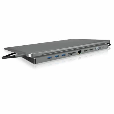 ICY BOX IB-DK2106-C Dockingstation mit dreifacher Videoausgabe 60629 B-Ware - Bild 1 von 4