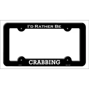 Crabbing Novelty Metal License Plate Frame - Picture 1 of 1