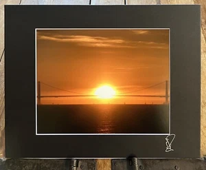 The Golden Gate Bridge at Sunset - Matted Fine Art Photographic Print - Picture 1 of 2