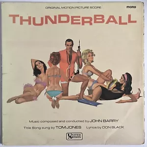 THUNDERBALL OST VINYL LP UNITED ARTISTS UK 1965 MONO FIRST PRESS EXC PRO CLEANED - Imagen 1 de 11