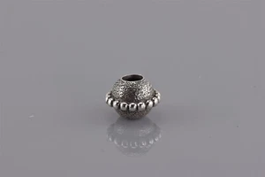 Trollbeads Sterling Silver 11mm x 8mm Oxidized Beaded Accent Slide 925 Charm - Picture 1 of 6