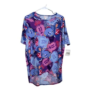 Disney Lularoe Topolino Minnie Irma tunica donna taglia XXS blu rosa nuova con etichetta - Foto 1 di 12