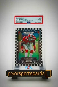 Panini Prizm Deon Sanders 2023 - Black & White Checker #15 PSA 10 - Imagen 1 de 2