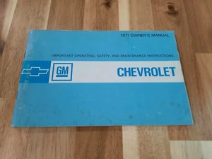 1971 Chevrolet Belaire Caprice Impala Owners Manual User Guide Book Vintage - Picture 1 of 4