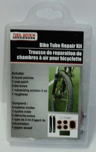 Kit de reparación de tubos de bicicleta 4 redondos y 1 parche ovalado, 2 soluciones de palanca de neumáticos, 1 rugoso - Imagen 1 de 1
