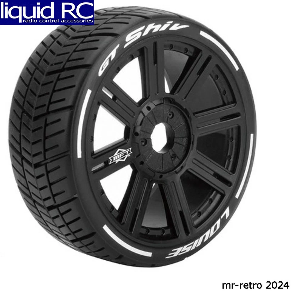Neumáticos Louise RC LT3284SB Mft Gt-Shiv 1/8 Gt 17 mm hexagonales suaves Mntd en negro Foto 1 de 1