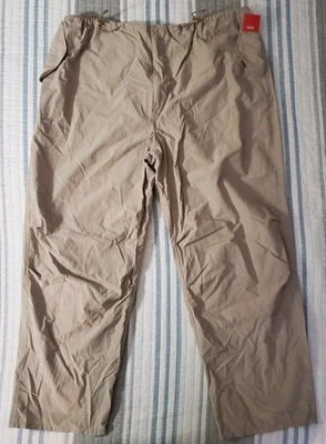 VTG Mossimo Men's XXL Khaki Parachute Pants Stretch Wide Leg Pull On Y2K 90s Bag - Image 1 of 4