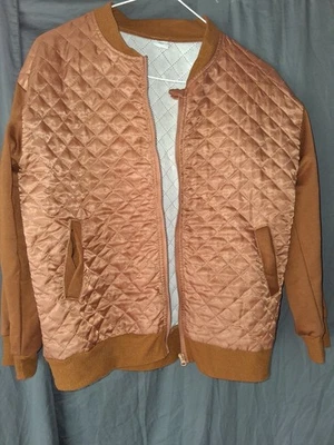 Youth Boy's Quitled Fall Lightweight Brown Jacket Size 10Y - Image 1 of 4