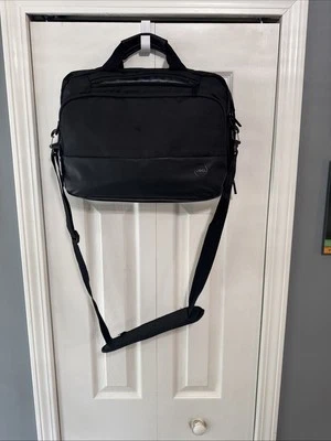 Maletín Dell Pro 15 bolsa para computadora portátil negro acolchado suave genuino Foto 1 de 4