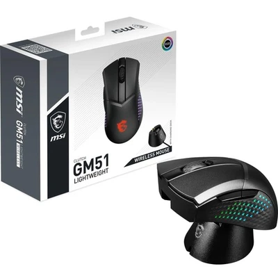 MSI CLUTCH GM51 LIGHTWEIGHT WIRELESS Gaming Mouse - RGB, upto 26000 DPI, low - Image 1 of 4