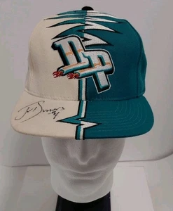 VINTAGE DETROIT PISTONS NBA STARTER SHOCKWAVE HAT CAP SIGNED BY JOE DUMARS #4 - Picture 1 of 7