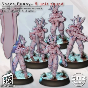 Gaz Minis NSFW Figure |Bunny Sisters Squad | 3D Resin 32mm Scale - Picture 1 of 6