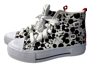 Disney Women’s Mickey Mouse High-Top Lace-Up Sneaker, Size 8 - Picture 1 of 5