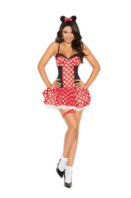 ADULTO Sexy MOMENTOS ELEGANTES Miss MOUSE Minnie MINI Vestido HALLOWEEN Fiesta DISFRAZ Foto 1 de 2