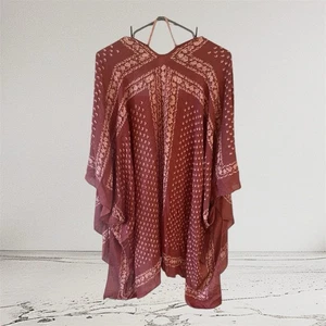 Neu mit Etikett $ 50 Sonoma rostfarbener Kimono Boho Strand offen Cardigan Wickel Schal Einheitsgröße - Bild 1 von 6