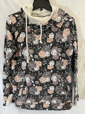 Ampersand Avenue Women's Floral medium Hooded Sweatshirt With Pockets - Image 1 of 4