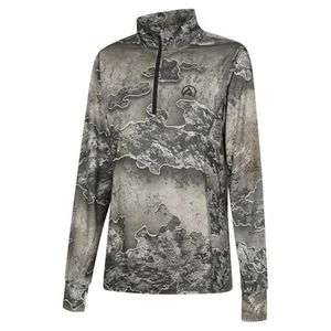 Ridgeline Micro Lite Quarter Zip Mens Long Sleeve Shirt Excape Camo XL - Picture 1 of 5