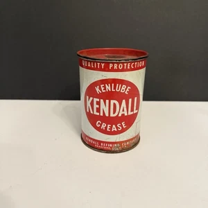 VTG Kendall Kenlube Grease 1-Lb Can - Opened ~4.5 Inches Tall - Picture 1 of 10