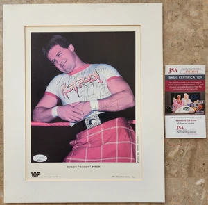 Rowdy Roddy Piper 1985 Original Promo SIGNED 8x10 Photo JSA Certed WWE WWF RARE - Picture 1 of 4