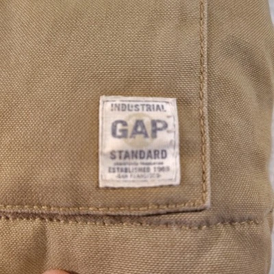 Vtg Gap Puffer Canvas Vest  Men's S Trucker Tan Industrial Standard Down Goose - Image 1 of 4