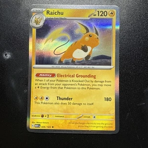 Pokemon TCG Raichu 026/165 Sv: Scarlet & Violet 151 Holo Rare - Bild 1 von 1