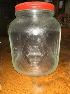 Vintage Hazel Atlas großes Glas Theken Display Glas 40er Jahre - Bild 1 von 5