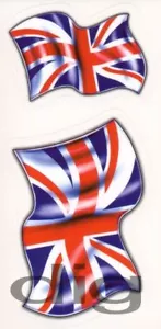 Paar UK BRITISCHE FLAGGEN Union Jacks Aufkleber Aufkleber - Bild 1 von 1