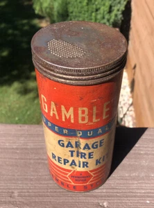 Vintage Gambles Super Quality Tire Repair Can **RARE** - Picture 1 of 4