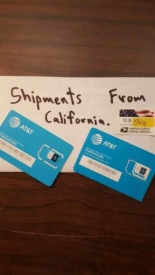 AT&T Mexico 2 PIECES SIM Card Prepaid Go works in USA,Mex, FREE SHIPPING.. - Image 1 of 2
