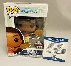 AULI’I CRAVALHO SIGNED FUNKO POP MOANA DISNEY PRINCESS AUTOGRAPH+BECKETT COA! - Picture 1 of 2
