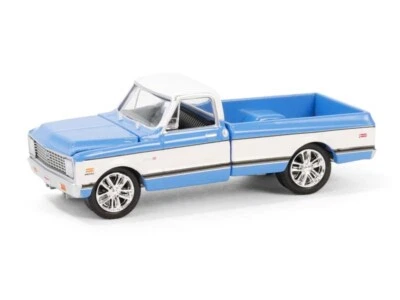 1971 Chevrolet C10 Super Cheyenne - Blue 1:64 Scale Model - Greenlight 37310E - Image 1 of 2