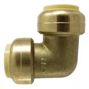3/4" Sharkbite Style PUSH FIT Elbow Lead Free Brass - PEX GUY - Picture 1 of 2