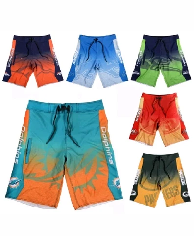 NFL Men's Team Logo Gradient Swim/Lounge Board Shorts/Trunks - Pick Team: S-XXL Cover