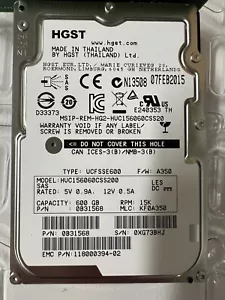 Lot Of 15 New HGST HUC156060CSS200 P/n: 0B31568 600GB 15K 2.5" SAS HDD - Picture 1 of 1