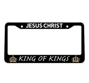 Jesus Christian Religious Car License Plate Frame Plastic God Bless Christ KING - Picture 1 of 2