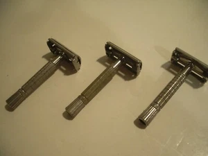 LOT 3 Nice 1965 K1/1966 L2/1970 P4 Gillette Flare Tip Regular Super Speed Razors - Picture 1 of 11