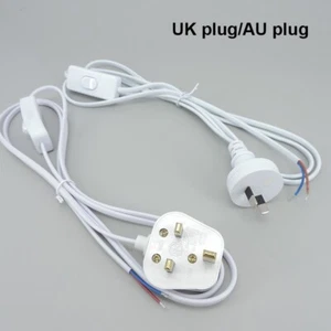 AC Power supply Cord 2pin UK AU Plug electric NZ Switch Cable Extension Adapter - Picture 1 of 8