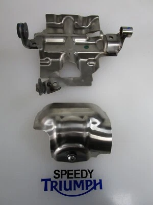 TRIUMPH STREET CUP STREET TWIN BONNEVILLE THRUXTON CATALYST COVER & HEAT SHIELD - Image 1 of 4