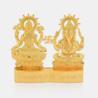 Hindu Idols Ganesh Laxmi Statue For Prayer Car Dashboard Home Desktop Decor 4.5'