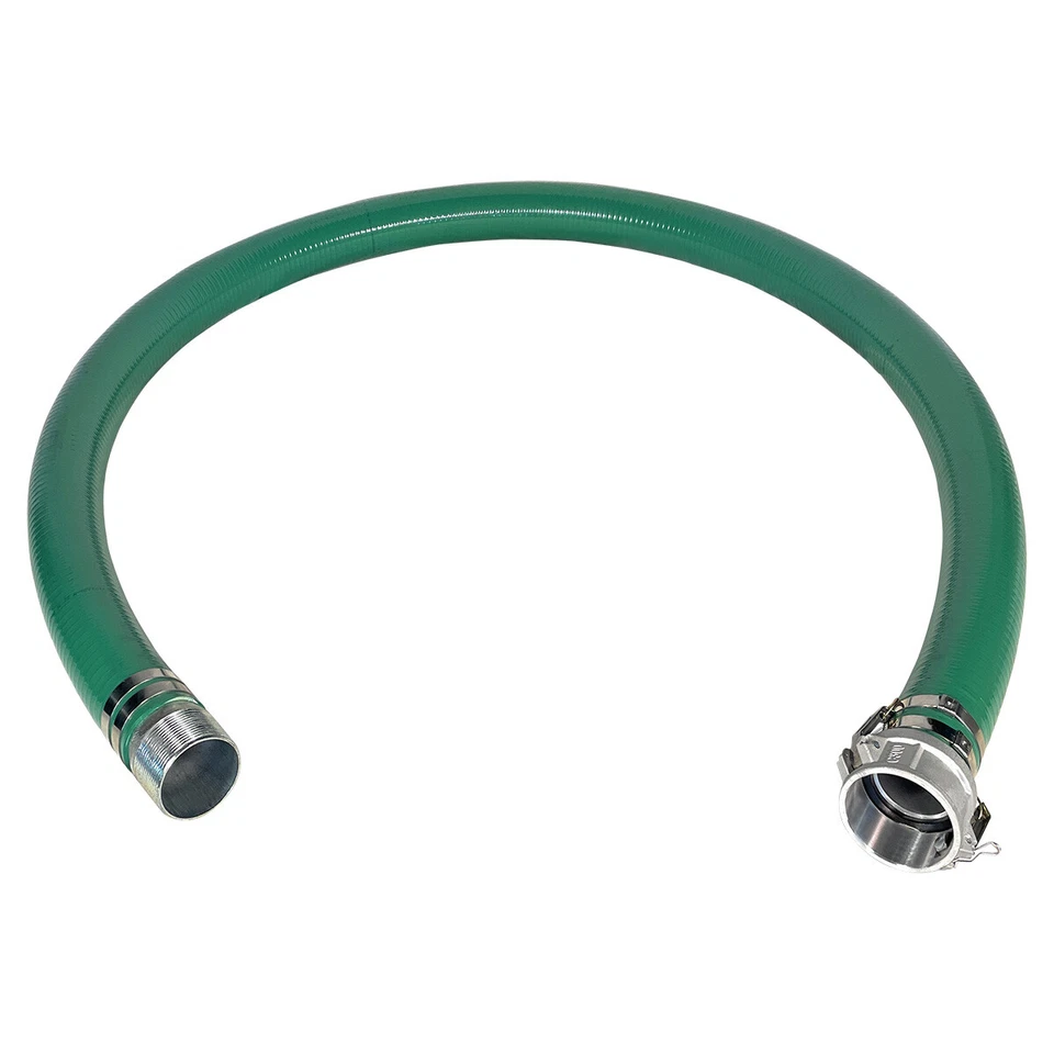 Conjunto de manguera de succión de PVC verde de 3", hembra Camlock x macho NPT KC pezón, 60 P... Foto 1 de 1