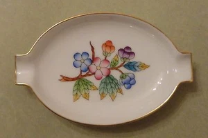HEREND China QUEEN VICTORIA Dekor PFINGSTROSE Blume Vintage Porzellan ASCHENBECHER Schmuckstück - Bild 1 von 5
