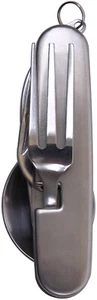 Stainless Steel Emergency Chow Set Camping Utensils Pocket Fork / Spoon / Knife - Picture 1 of 4