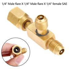 High Quality 1/4 SAE Flare T-Shirt Adapter for Vacuum Meter and Micrometer