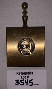 Vintage Purse Pocket Size Portable Silent Butler Brass Ashtray Bowling 525 Club - Picture 1 of 5