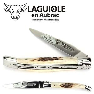 Navaja Laguiole Aubrac L0211BCIFI 11 cm cuerno de ciervo cuchillo hoja brillante - Imagen 1 de 6