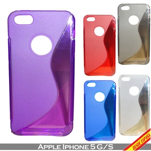 FUNDA DE SILICONA SEMI RÍGIDA PARA APPLE IPHONE 5 G/S SILICON COVER CASE - Imagen 1 de 8