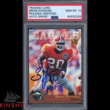 Brian Dawkins signed 1996 Classic Rookie Card PSA DNA Slabbed HOF Auto 10 C1746
