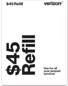 $45 VERIZON FAST REFILL | TOP UP - Picture 1 of 1