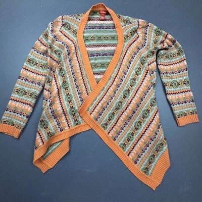 Cárdigan Sundance XS Boho Fair Isle para mujer lana de cordero cachemir tejido frente abierto Foto 1 de 4