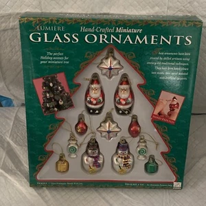 VIN 1999 NIB Liniere Miniature Hand Painted Glass Ornaments - Picture 1 of 2